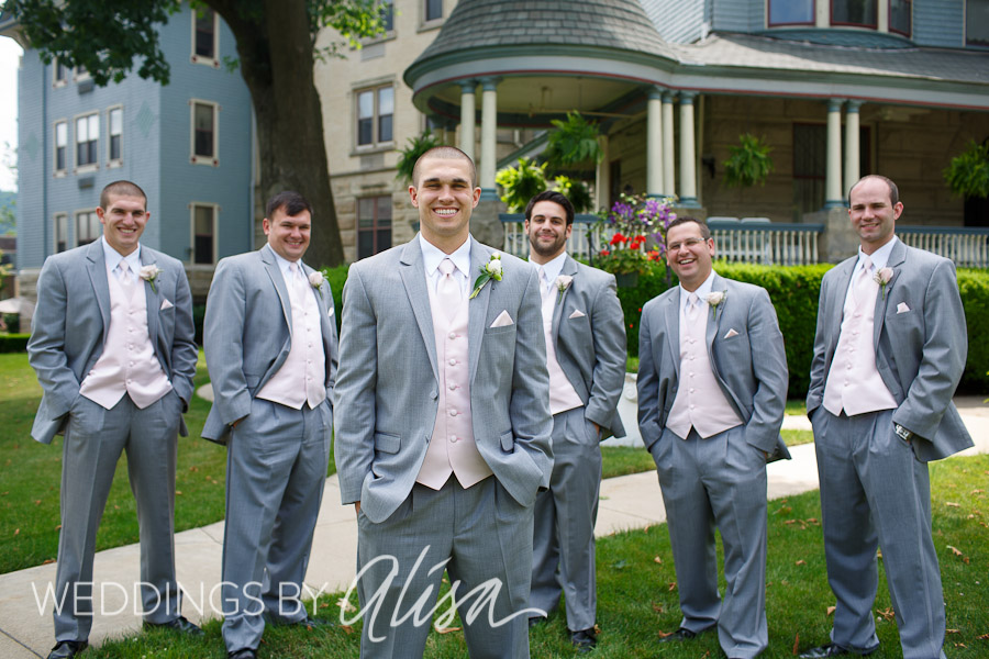 wheeling-artisan-center-wedding-reception-photographers-04 Groom and Groomsmen posing before reception at River City